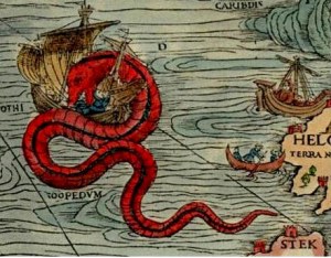 Image: Red Sea Serpent on Map