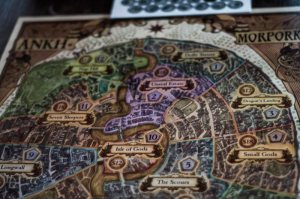 Image: Boardgame with Map of Ankh Morpork (Discworld Novels)