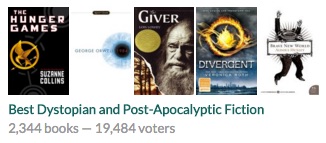 Image: Goodreads Listopia Best Dystopian and Post-Apocalyptic Fiction