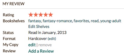 Image: Goodreads "My Review"