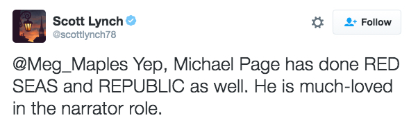 Tweet: "He is much-loved in the narrator role."