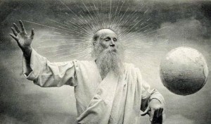 Image: God Depicted in 19th Century French Postcard