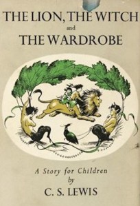 1st edition book cover: The Lion the Witch and the Wardrobe