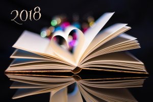 Image: open book with page heart 2018
